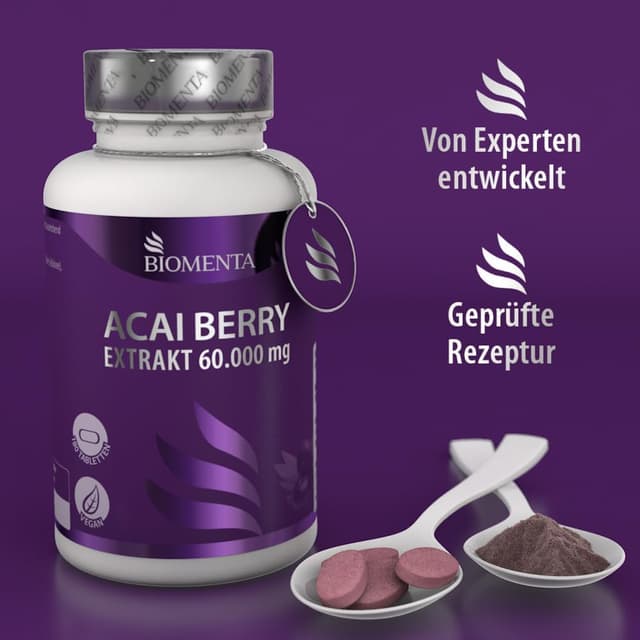 Thumbnail 5 de BIOMENTA Acai Beeren 60.000 mg Tabletten đ