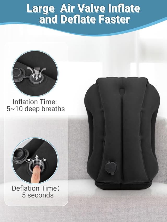 Thumbnail 6 de Maliton Inflatable Travel Pillow 13x13x20 in