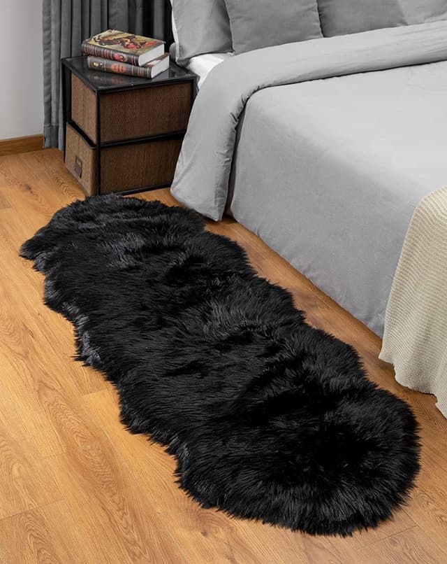 Detalle 2 de SXYHKJ Tapis faux peau de mouton 60x160