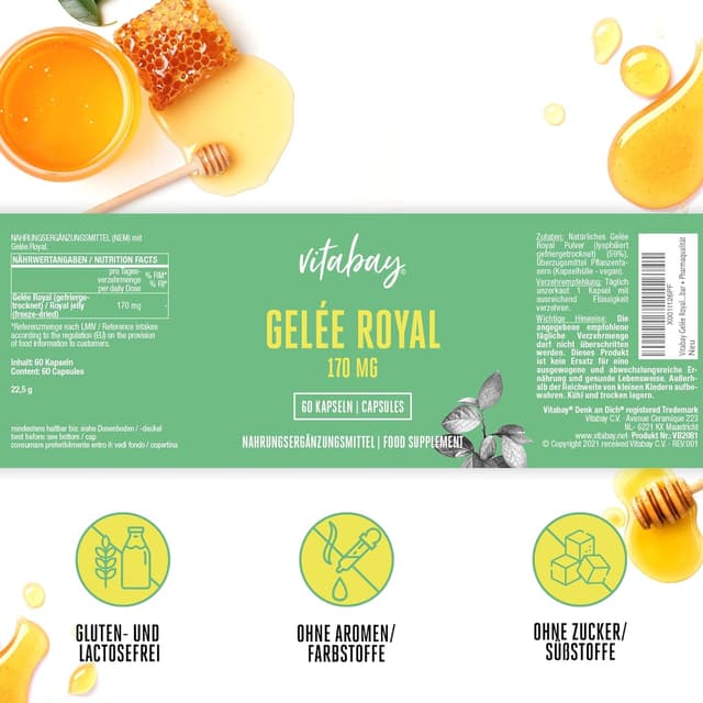 Thumbnail 6 de Vitabay Gelée Royal 170mg Kapseln 🍯