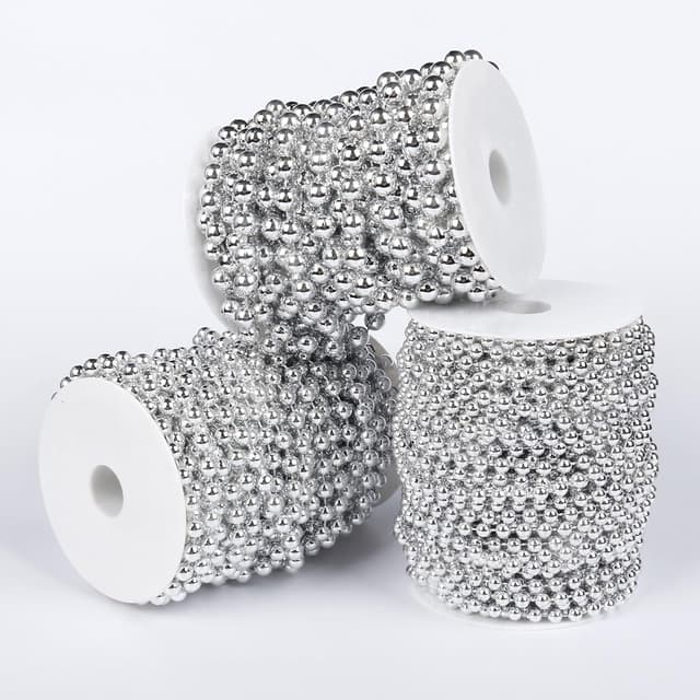 Thumbnail 6 de Silver Pearl Beads Garland 33 ft, 10mm ๐
