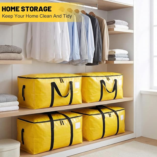 Detalle de 6 Pack 90L Moving Bags and Storage Bags with Reinforced Bottom & Wrap-Around Handles