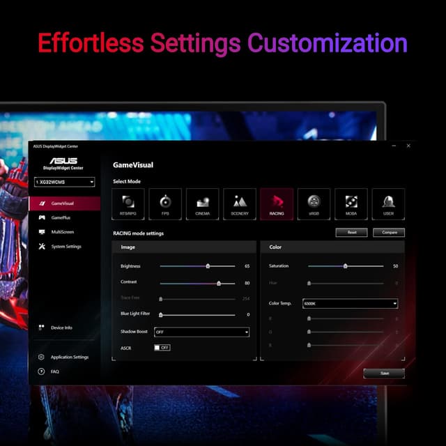 Thumbnail 6 de ASUS ROG Strix XG32WCMS 32" 280Hz Curved