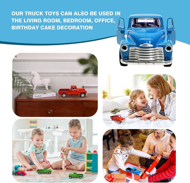 Thumbnail 4 de AGSIXZLAN Little Blue Truck 1:32 Alloy Car for Toddlers ๐