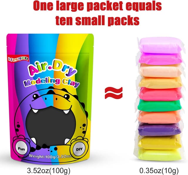 Thumbnail 4 de Air dry modelling clay 100 g Black