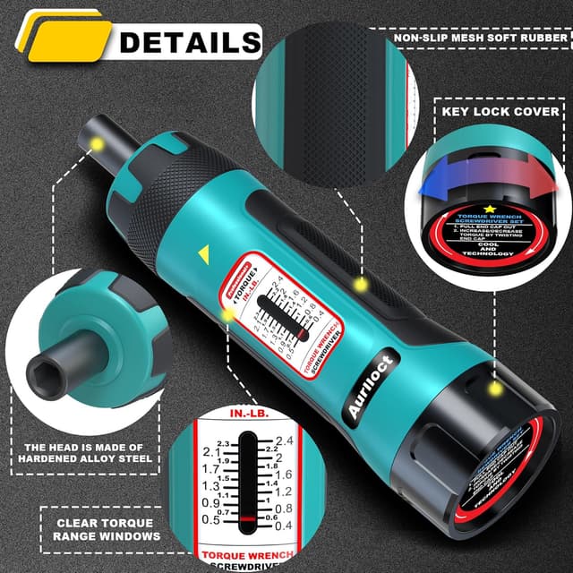 Detalle de Aurlloct Gambo cacciavite dinamometrico 2.4 Nm