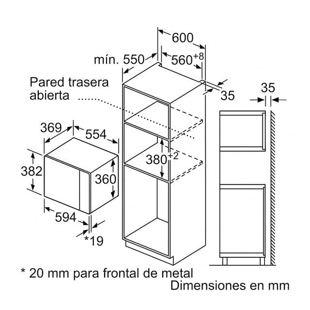 Detalle 2 de Balay 3CG5175 microondas 25 litros grill integrable