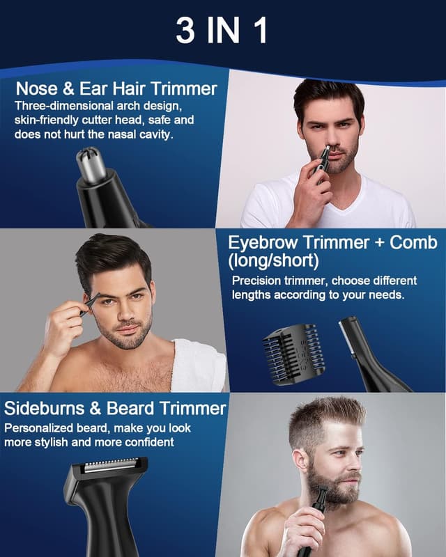 Thumbnail 1 de Nasenhaartrimmer USB Wiederaufladbar 3‑in‑1