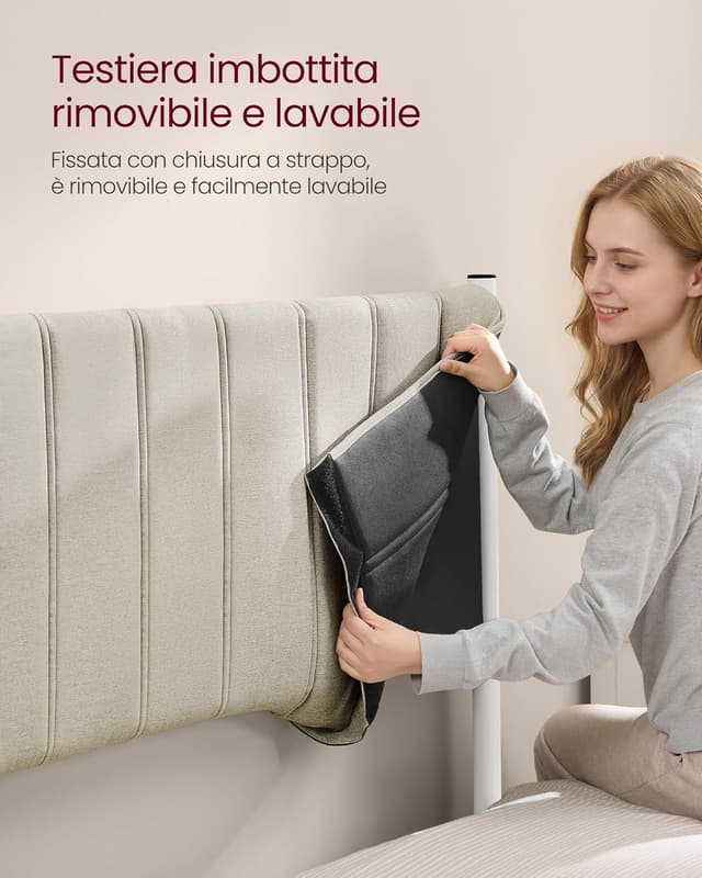 Thumbnail 3 de VASAGLE RMB975LH01 Struttura Letto Matrimoniale 160x200