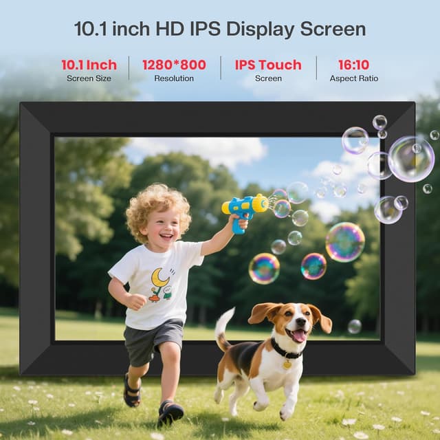 Thumbnail 3 de Frameo 10.1 Inch WiFi Digital Picture Frame 32GB
