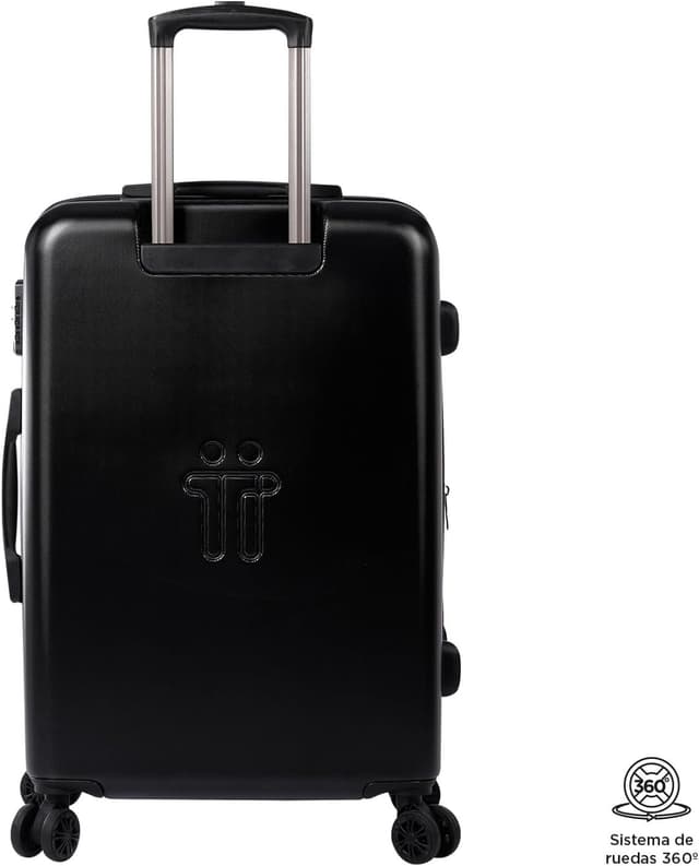 Detalle 2 de Totto Brazy+ valigia rigida espandibile media con sistema TSA e texture rosa Deco rose