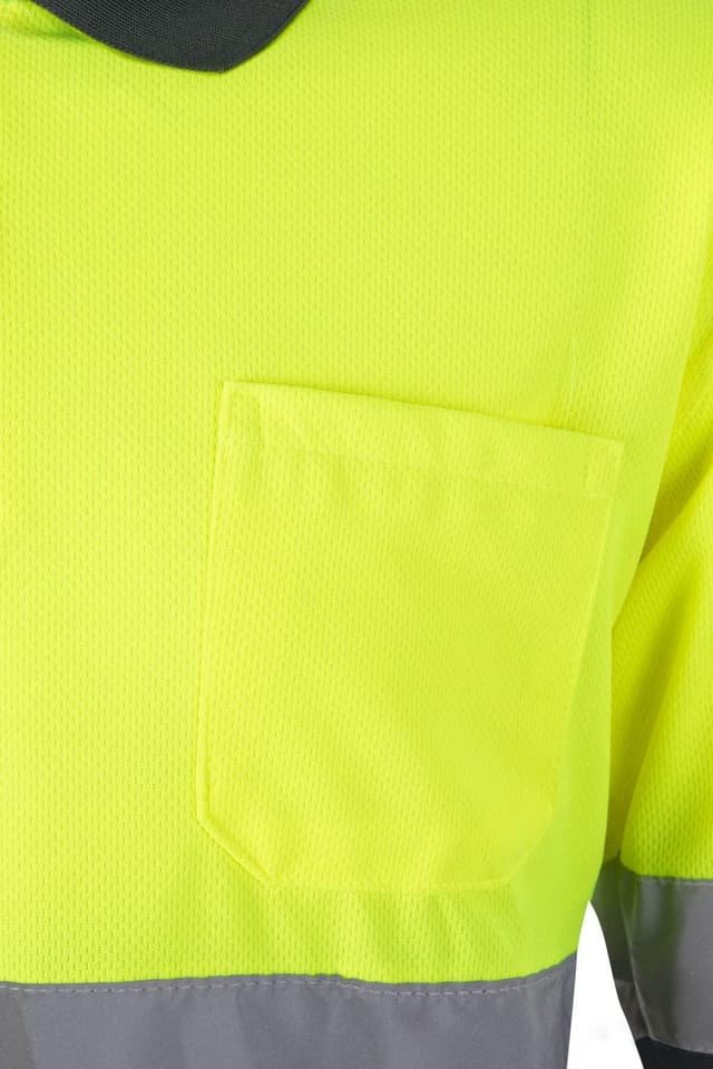 Thumbnail 5 de Velilla 175 Polo Bicolor Manga Larga 🧥 Gris y Amarillo Flúor Talla L