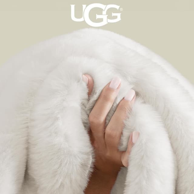 Detalle 2 de UGG Euphoria Plush Faux Fur Throw 50×70 🛋