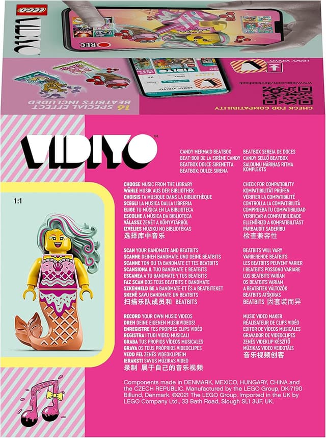 Detalle 2 de LEGO VIDIYO 43102 Candy Mermaid BeatBox (71 pieces) for kids