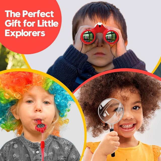 Thumbnail 4 de Binocolo Bambini 8x21 con bussola Rosso