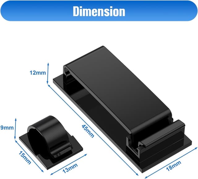 Detalle 2 de Kimsky Kabelhalter Set 70 Stück für Kabelmanagement