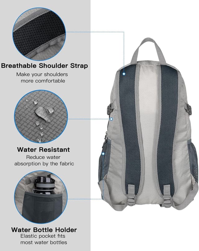 Detalle 2 de Waterfly 20L foldable backpack, lightweight