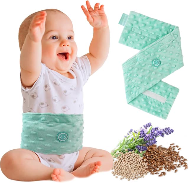 Detalle de Comfheat Heating Pad for Baby Colic Belt (Flaxseed Heated Tummy Wrap), 0–3 Years – Green
