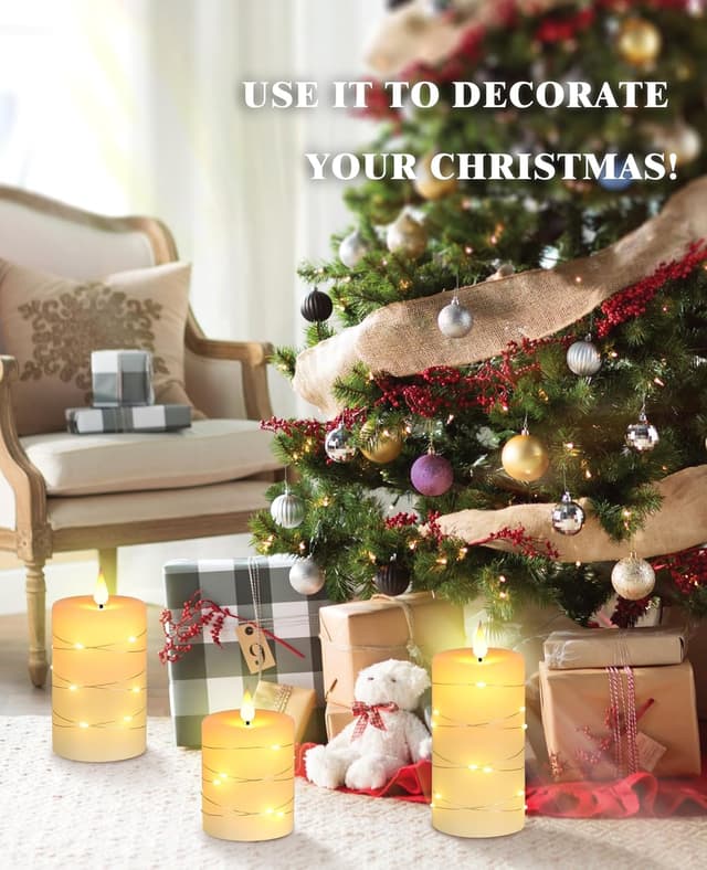 Thumbnail 2 de Da by Velas LED de 3 piezas con control remoto y temporizador 🕯