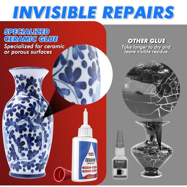 Detalle de GleamGlee Ceramic Glue 35g for instant bonds
