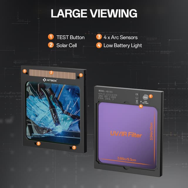 Thumbnail 2 de HITBOX welding helmet shade 9-13