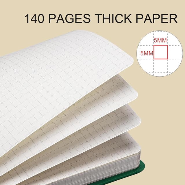 Detalle 2 de PYNEX Notizbuch A5 kariert – 140 Blatt 📓