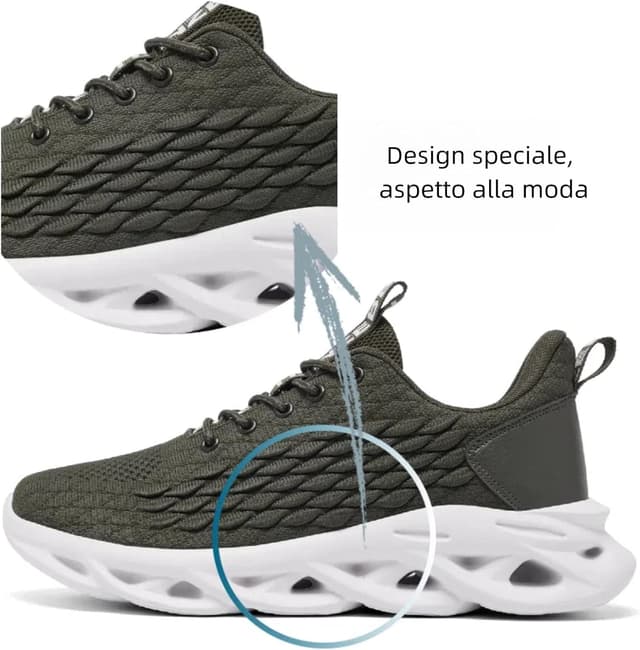 Detalle de TIANZEBEN Herren Turnschuhe: atmungsaktive Sportschuhe für Lauf- und Freizeit (Sneaker/Training)