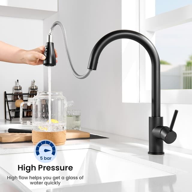 Thumbnail 2 de DERW Black Kitchen Tap 15.39in