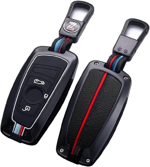 Detalle de OTMIK Autoschlüssel Abdeckung aus Zinklegierung – passend für BMW Schlüssel (schwarze 3 Knöpfe)