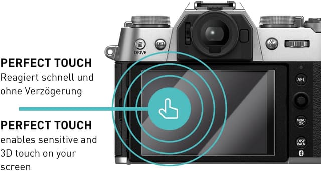 Detalle 2 de smartect Schutzglas 3er-Set für Fujifilm X-T50 – HD Displayschutz, 0,3 mm, 9H, stoßfest & blasenfrei
