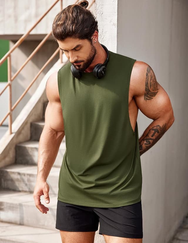 Thumbnail 2 de COOFANDY men’s gym tank tops – muscle-fit sleeveless workout vest for summer training