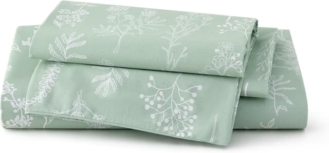 Thumbnail 6 de BEDSURE Wendebettwäsche 200x200 aus Baumwolle grün (3-teilig) mit Reißverschluss