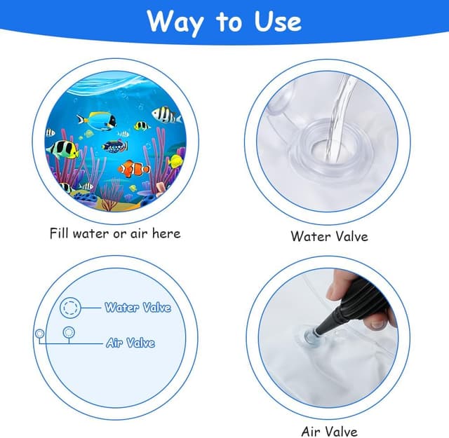 Detalle de Aolso Baby Tummy Time Mat – Inflatable water play mat for infants & toddlers (3 months+)