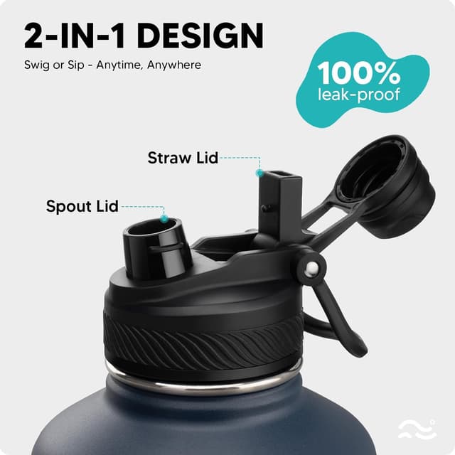 Thumbnail 1 de Swigina 64 oz Insulated Water Bottle 48hrs Cold