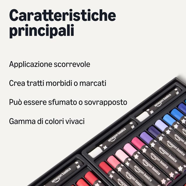 Detalle 2 de Amazon Basics set di pastelli a olio morbidi da 48 colori