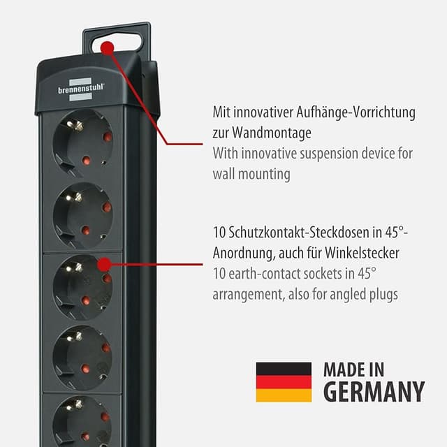 Thumbnail 2 de Brennenstuhl Premium-Line regleta 10 tomas, 3 m 🔌