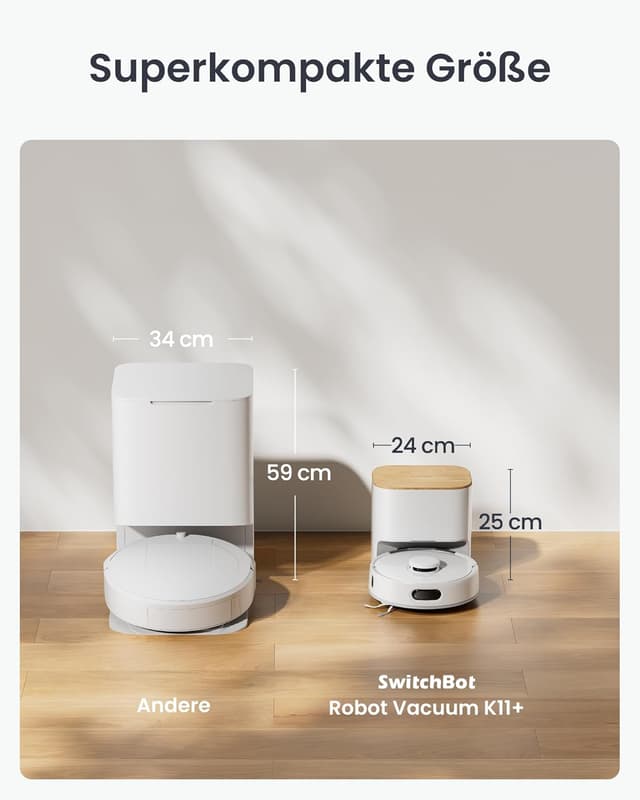 Detalle de SwitchBot K11+ Saugroboter mit 6000 Pa