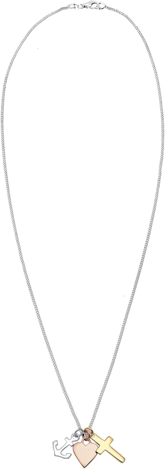 Thumbnail 2 de Elli Halskette Tri-Color 925 Silber Herz Anhänger