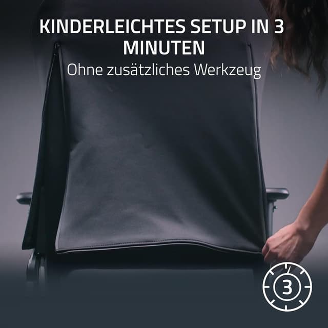 Detalle de Razer Gaming Chair Sleeves für Designt Iskur V2 X (2-teilig, komplett waschbar) Quartz