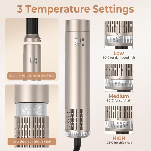 Thumbnail 4 de 6 in 1 Hairstyler 1000w Rundbürstenföhn