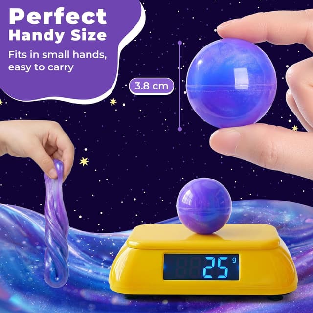 Detalle de Lot de 24 boules de slime Theefun (extensibles, non collants) pour fêtes et anti-stress