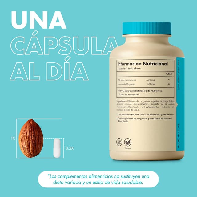 Thumbnail 5 de Magnesio Bisglicinato 500mg 💊 | Alta Biodisponibilidad, Sueño