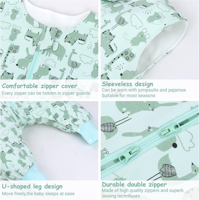 Detalle de WYTbaby Sacco Nanna con Piedini 1.0 Tog in 100% Cotone morbido