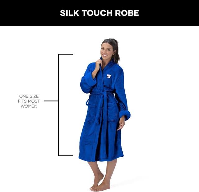 Detalle de Northwest NFL Unisex Silk Touch Bathrobe — New York Giants