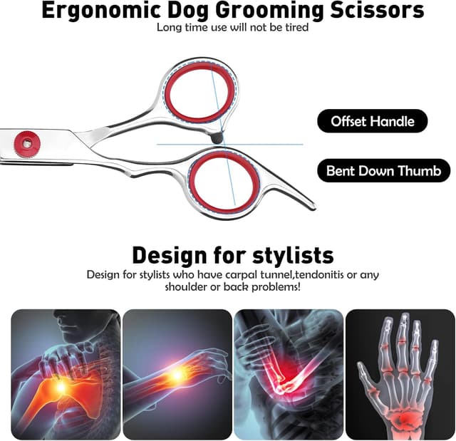 Thumbnail 5 de Gebogene Fellschere für Hunde 1 Stück ✂