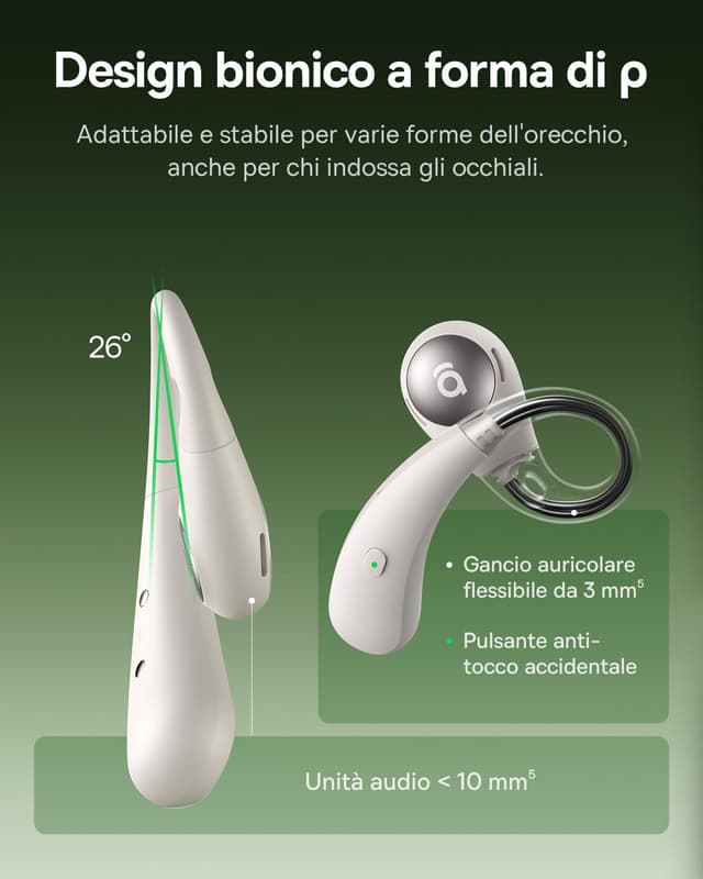 Detalle de Baseus Eli Sport2 45H Open‑Ear