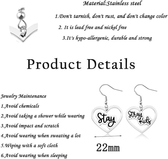Detalle de Music Gift stainless steel music earring for women – packaged in a velvet bag