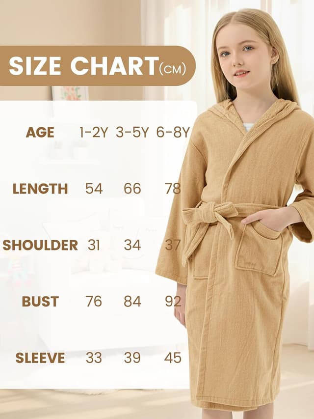 Thumbnail 6 de JiAmy Kids Cotton Dressing Gown 1-8 Years 🐻
