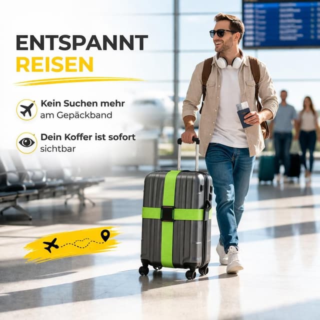 Detalle 2 de Kofferband Set 4 Stück Koffergurt