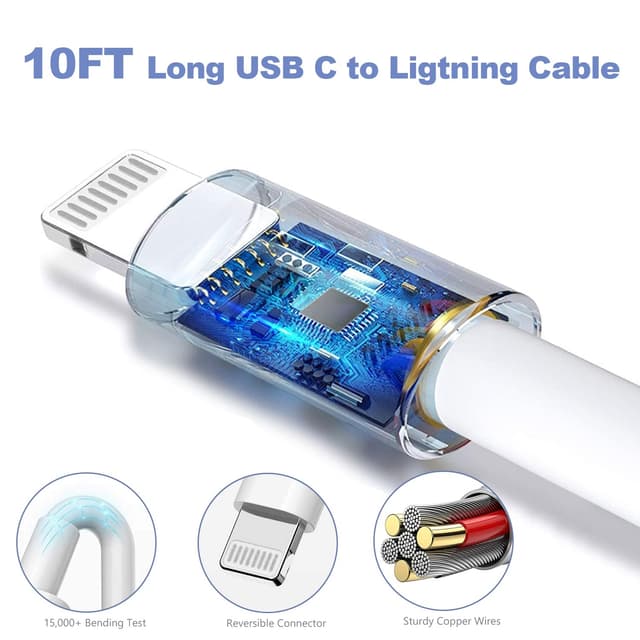 Detalle 2 de Fast Charger iPhone 10 ft